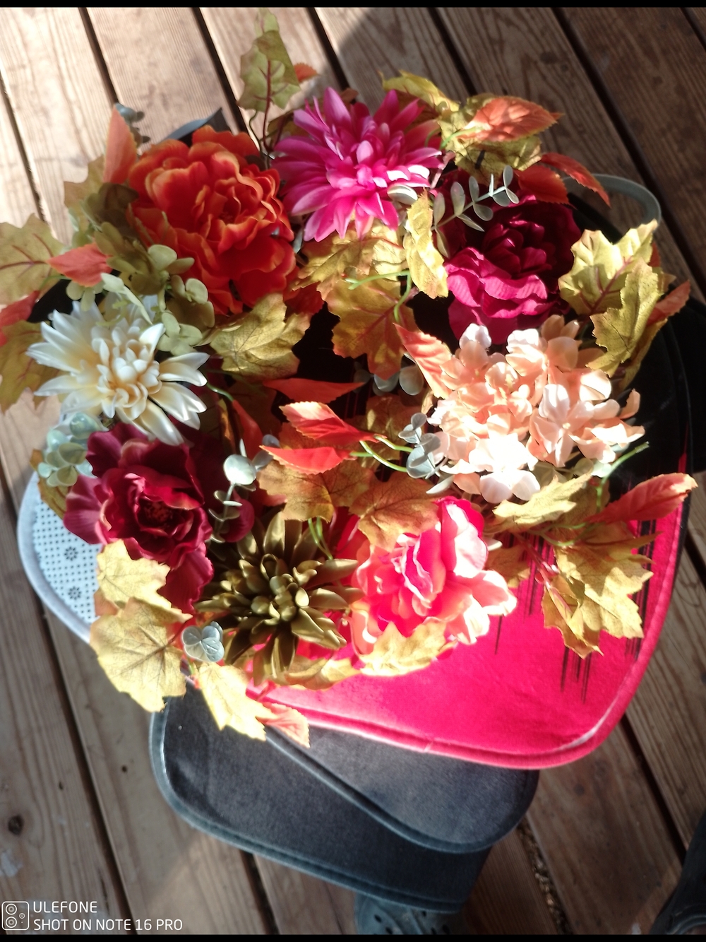 Artificial Fall Floral Arrangement - Multicolor Home Accent